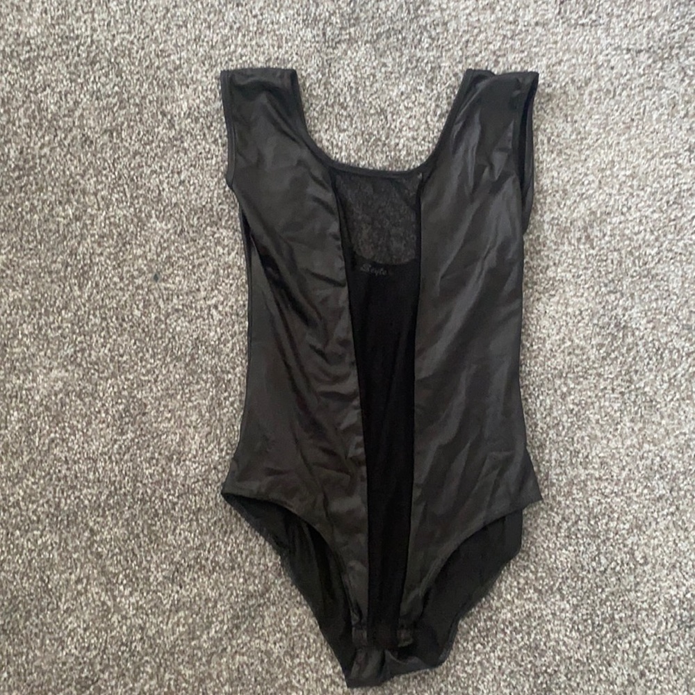 Black bodysuit with mesh